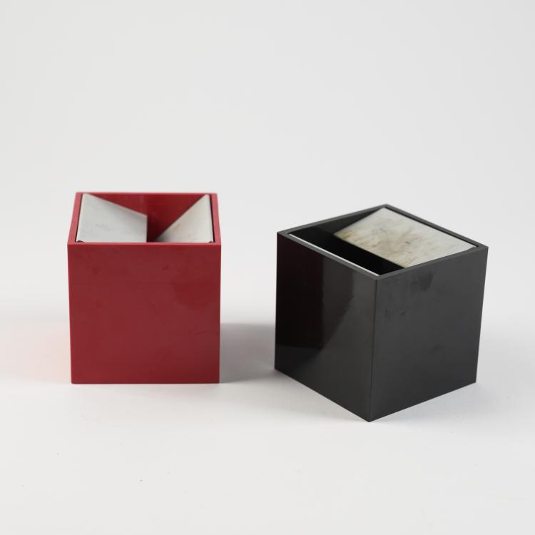 Hauptbild zu Objekt, Zwei Aschenbecher 'Cubo' - '2000B', 1957, Bruno Munari, Danese, Mailand, 161A 72