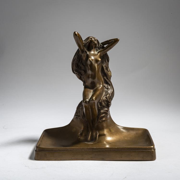 Hauptbild zu Objekt, Schale mit Frauenakt, um 1900, Gustav Gurschner, Wiener Kunst-Erzgiesserei, Wien, 162C 294