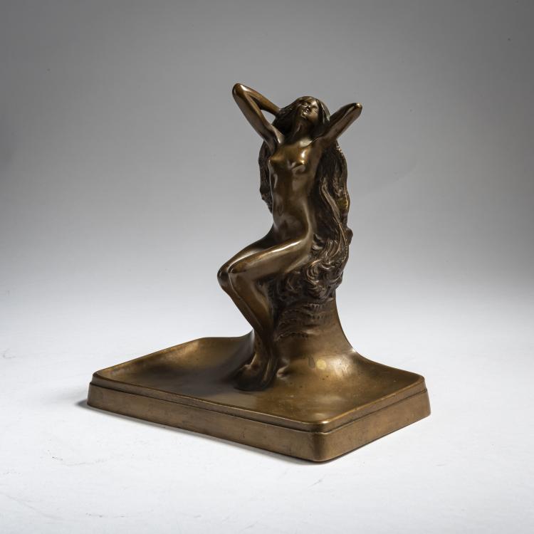 Bild 1 zu Objekt, Schale mit Frauenakt, um 1900, Gustav Gurschner, Wiener Kunst-Erzgiesserei, Wien, 162C 294