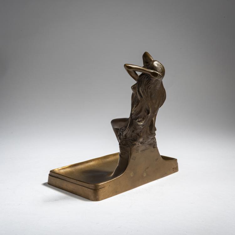 Bild 2 zu Objekt, Schale mit Frauenakt, um 1900, Gustav Gurschner, Wiener Kunst-Erzgiesserei, Wien, 162C 294