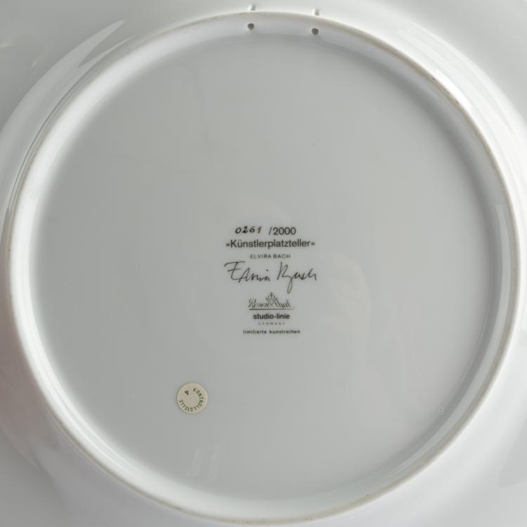 Bild 2 zu Objekt, Vier K&uuml;nstlerteller, 1991-1996, Elvira Bach,Otto Herbert Hajek,Roy Lichtenstein,Frank Stella, Rosenthal, Selb, 163D 697