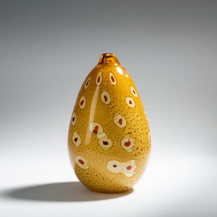 Hauptbild zu Objekt, Vase 'A reazione policrome', um 1950, Giulio Radi, A.Ve.M., Murano, 164C 688