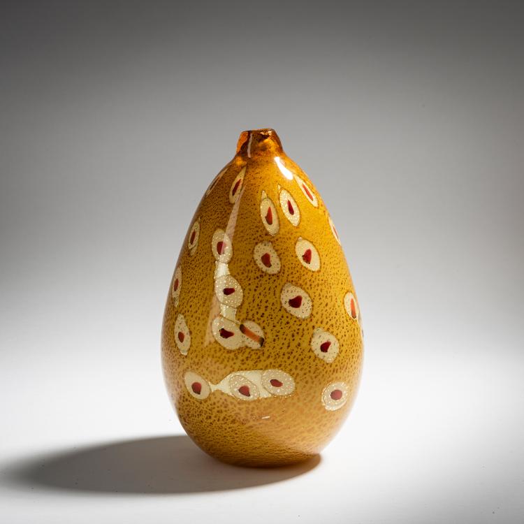 Bild 1 zu Objekt, Vase 'A reazione policrome', um 1950, Giulio Radi, A.Ve.M., Murano, 164C 688