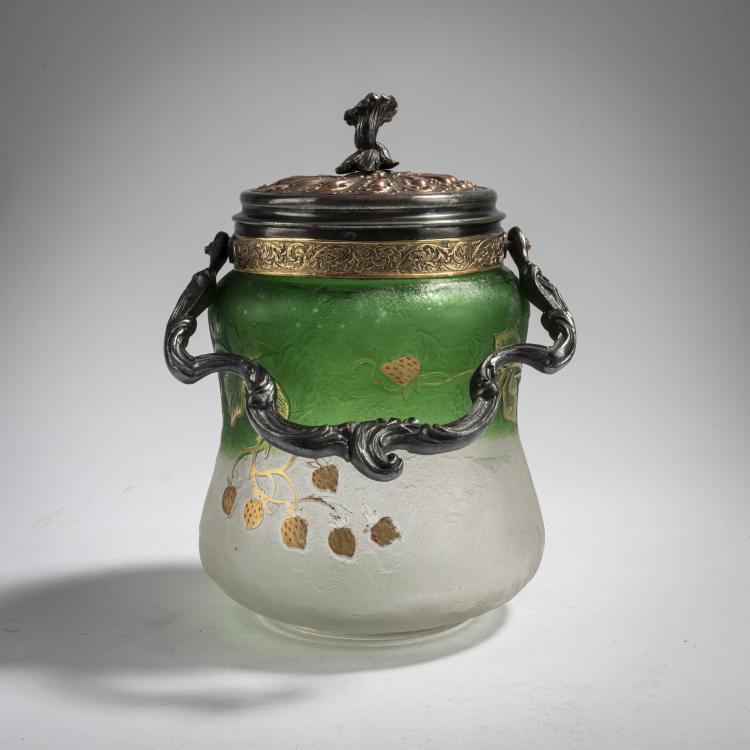 Bild 2 zu Objekt, Konfektdose mit Montierung, um 1897, Nancy Daum Fr&egrave;res, Daum Fr&egrave;res, Nancy, 162B 74