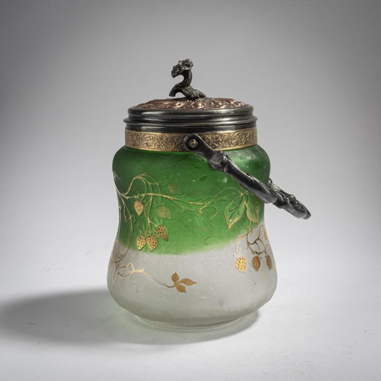 Bild 3 zu Objekt, Konfektdose mit Montierung, um 1897, Nancy Daum Fr&egrave;res, Daum Fr&egrave;res, Nancy, 162B 74