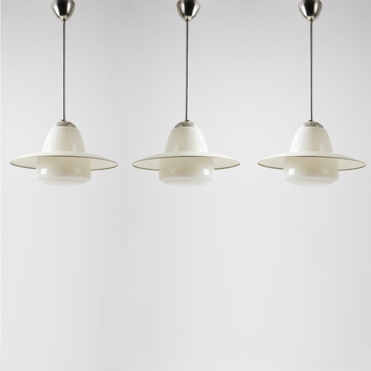 Hauptbild zu Objekt, 3 ceiling lights, 1930s, Deutschland, 163A 21