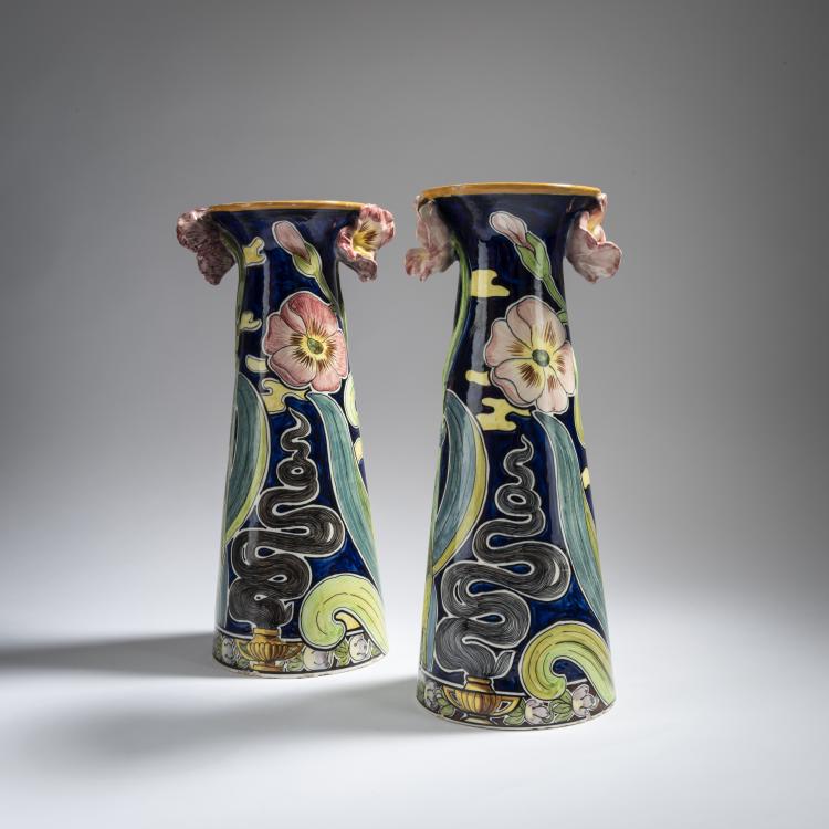 Bild 1 zu Objekt, 2 vases, c. 1900, Societ&agrave; Ceramica di Colonnata, Sesto Fiorentino, 162C 518