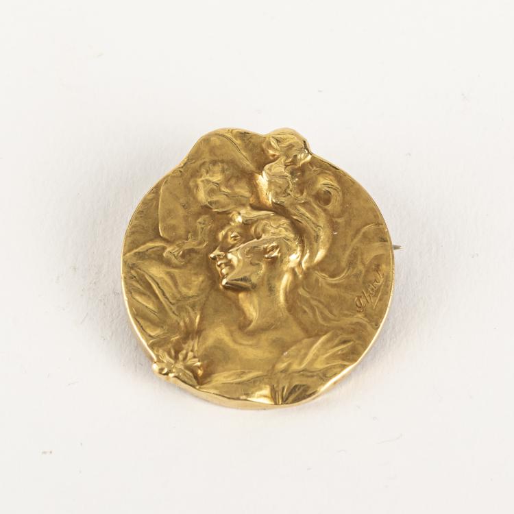 Hauptbild zu Objekt, Brooch, c. 1900, Jules Ch&eacute;ret, Ch&eacute;ret, Jules, 162C 408