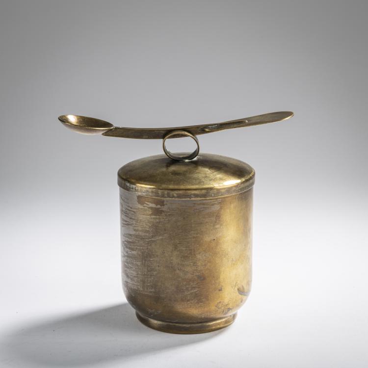Hauptbild zu Objekt, Tea caddy with spoon, c. 1935, Hayno Focken, Focken, Hayno, Lahr, 163A 54