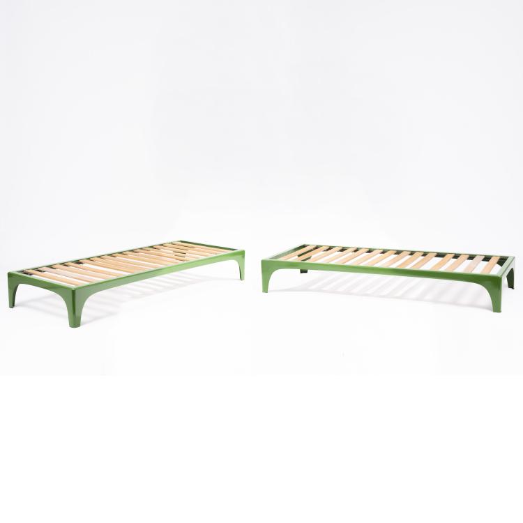 Hauptbild zu Objekt, Zwei Bettgestelle, 1960er Jahre, Italien, 163C 304