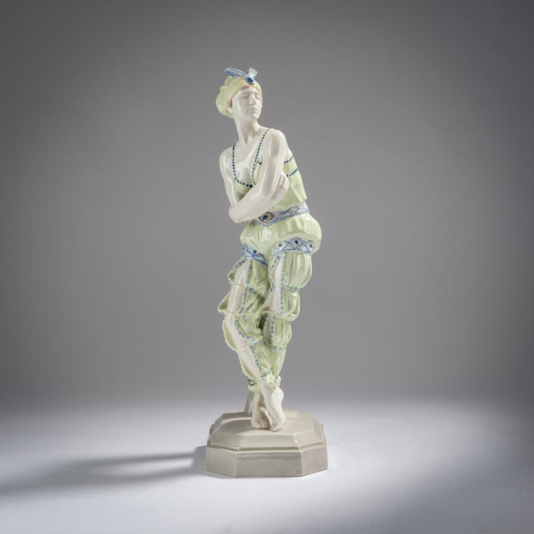 Hauptbild zu Objekt, 'Dancer' lamp base, c. 1930, Rudolf Podany, Keramos, Wien, 162C 487