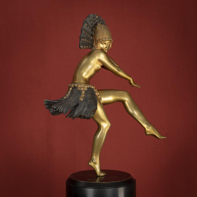 Bild 1 zu Objekt, &Auml;gyptische T&auml;nzerin mit F&auml;cher, um 1925, Claire Jeanne Roberte Colinet, 162C 289