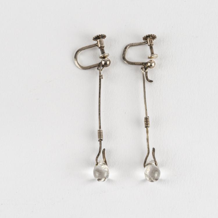 Hauptbild zu Objekt, Pair of earrings. 1950s, Torun Vivianna B&uuml;low-H&uuml;be, 163F 1215