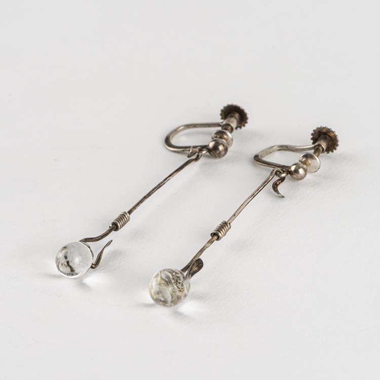 Bild 1 zu Objekt, Pair of earrings. 1950s, Torun Vivianna B&uuml;low-H&uuml;be, 163F 1215
