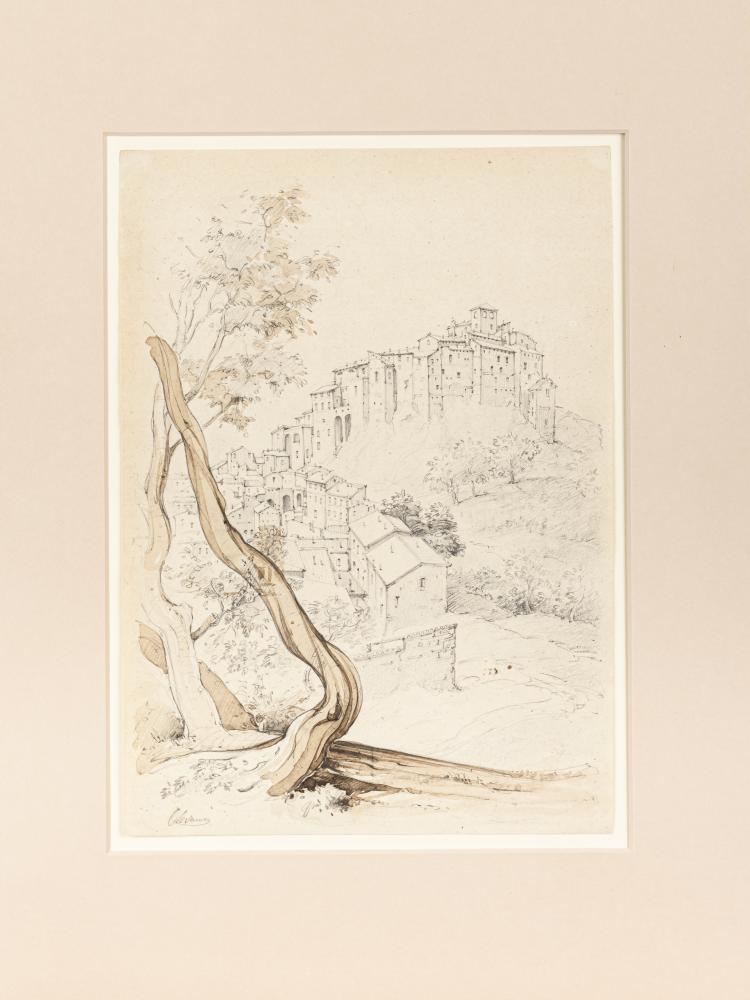 Hauptbild zu Objekt, View of Olevano from the southeast, c. 1810, Deutschland, 163F 1090