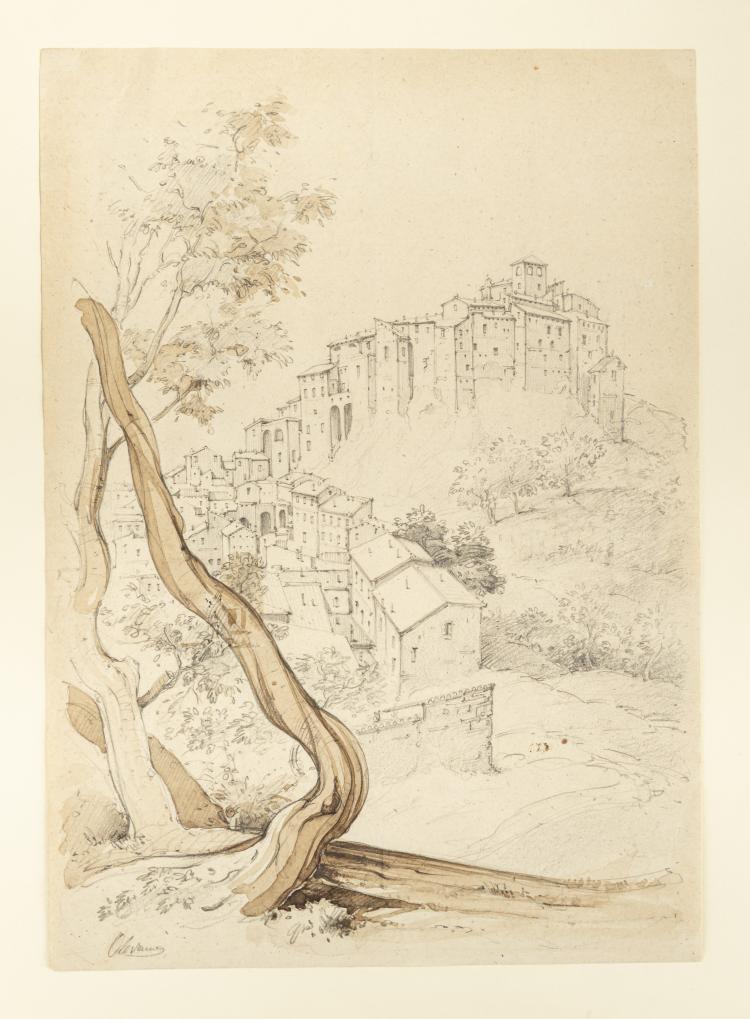 Bild 1 zu Objekt, View of Olevano from the southeast, c. 1810, Deutschland, 163F 1090