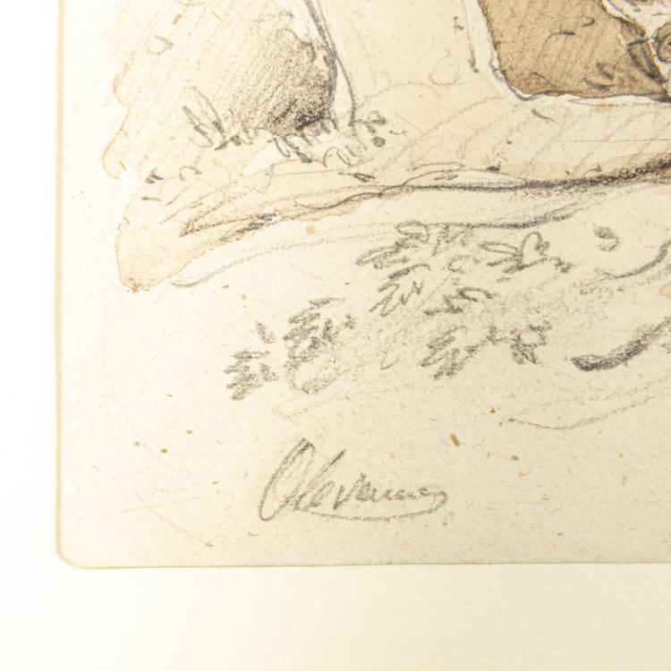 Bild 2 zu Objekt, View of Olevano from the southeast, c. 1810, Deutschland, 163F 1090