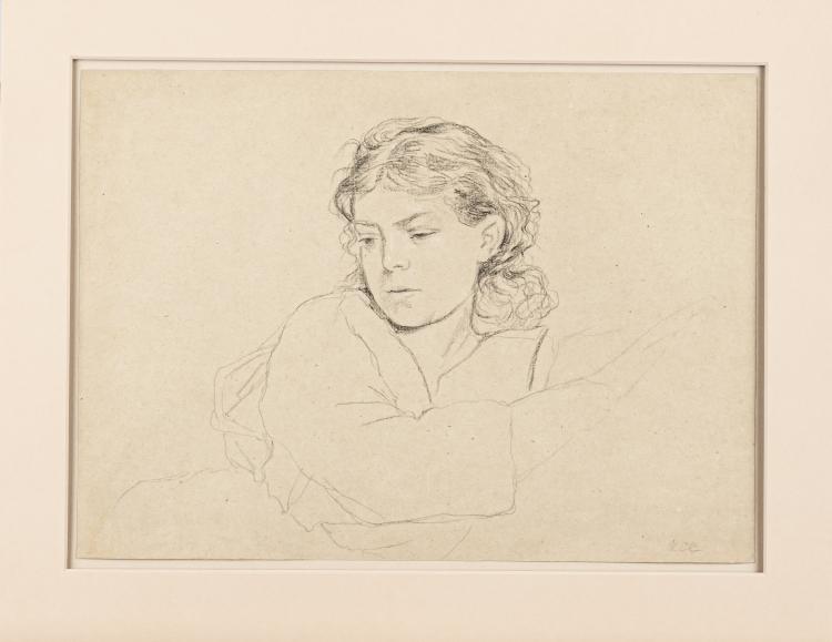 Hauptbild zu Objekt, Cella Thoma, the artist's wife, c. 1875, Hans Thoma, 163F 1094