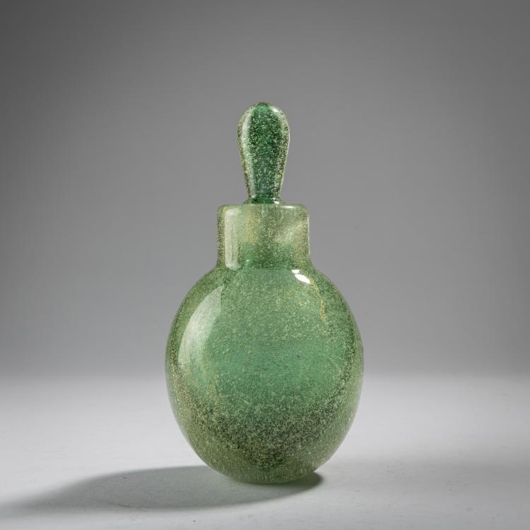 Hauptbild zu Objekt, 'Sommerso a bollicine' flacon, c. 1934-36, Carlo Scarpa, Venini & C., Murano, 163F 1168