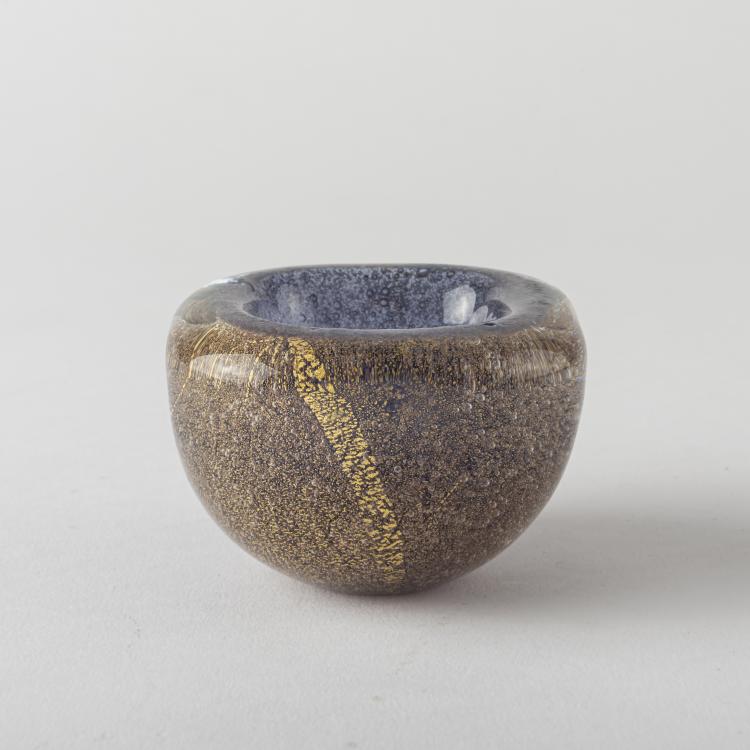 Hauptbild zu Objekt, Schale 'Sommerso a bollicine', um 1934-36, Carlo Scarpa, Venini & C., Murano, 163F 1169