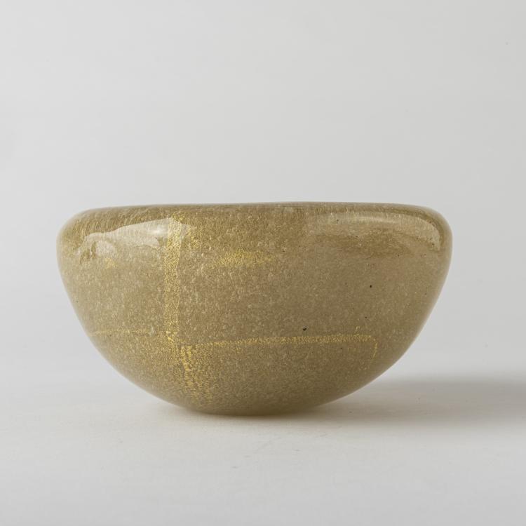 Bild 2 zu Objekt, 'Sommerso a bollicine' bowl, c. 1935, Carlo Scarpa, Venini & C., Murano, 163F 1174