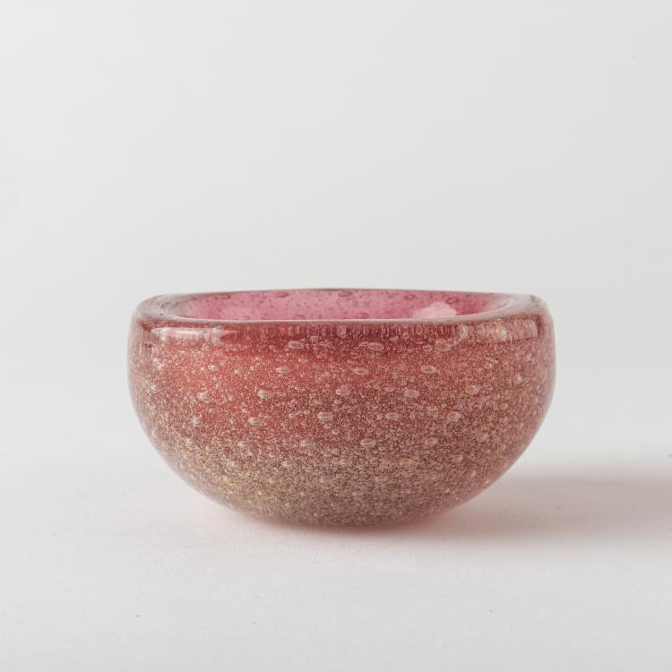 Hauptbild zu Objekt, 'Sommerso a bollicine' bowl, c. 1934-36, Carlo Scarpa, Venini & C., Murano, 163F 1170