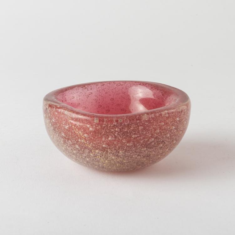 Bild 1 zu Objekt, 'Sommerso a bollicine' bowl, c. 1934-36, Carlo Scarpa, Venini & C., Murano, 163F 1170