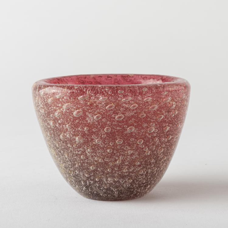 Hauptbild zu Objekt, Schale 'Sommerso a bollicine', um 1934-36, Carlo Scarpa, Venini & C., Murano, 163F 1171