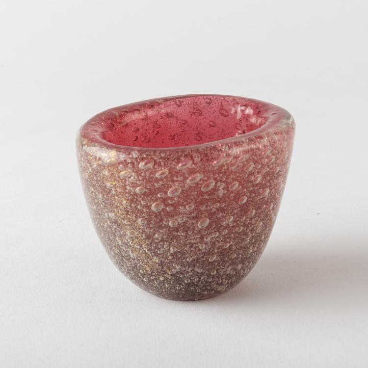 Bild 1 zu Objekt, Schale 'Sommerso a bollicine', um 1934-36, Carlo Scarpa, Venini & C., Murano, 163F 1171