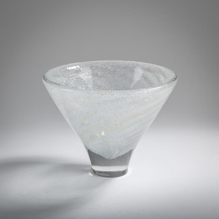 Bild 1 zu Objekt, 'Sommerso a bollicine' vase, c. 1934-36, Carlo Scarpa, Venini & C., Murano, 163F 1166