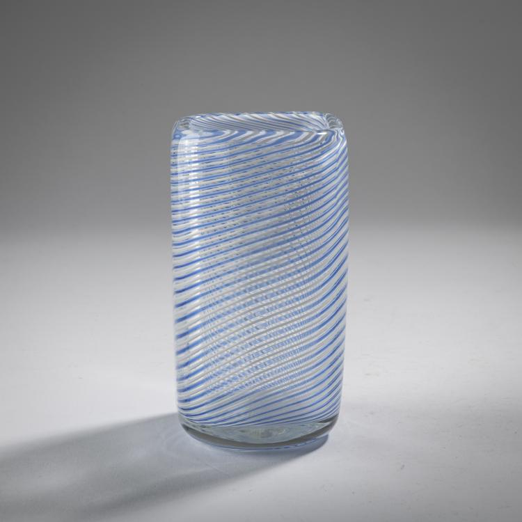 Hauptbild zu Objekt, Vase 'Mezza filigrana', um 1938, Carlo Scarpa, Venini & C., Murano, 163F 1192
