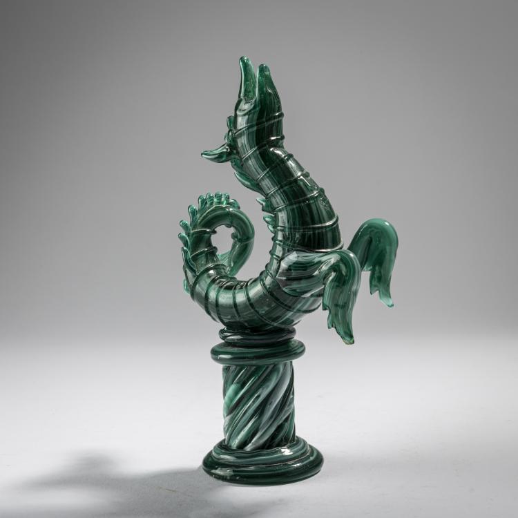 Bild 3 zu Objekt, 'Ippocampo' table decoration (place marker), 1930-41, Napoleone Martinuzzi, Venini & C., Murano, 163F 1151