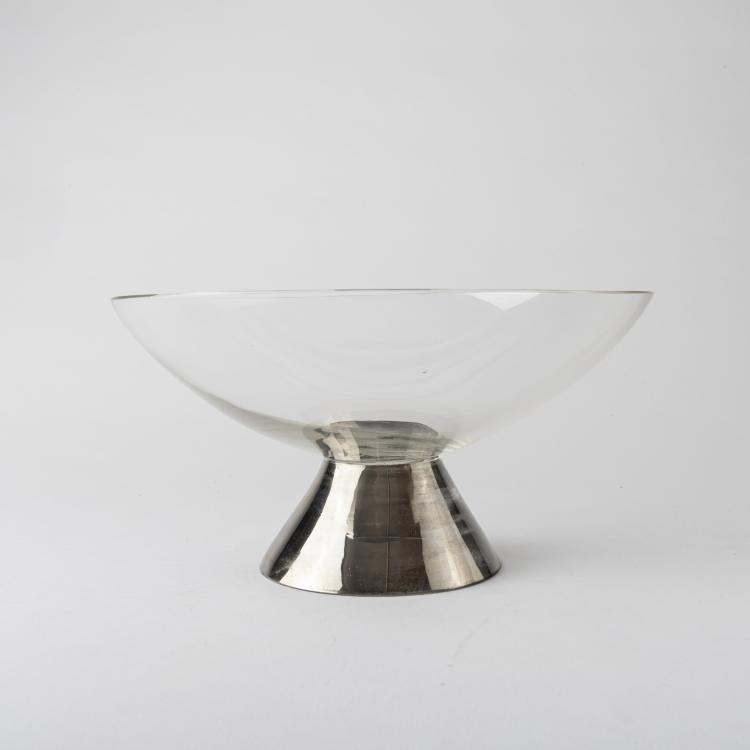 Hauptbild zu Objekt, Stemmed bowl 'Crystal and silver', c. 1932, Tomaso Buzzi (after), Venini & C., Murano (zugeschrieben); Pauly & C., Murano, 163F 1156