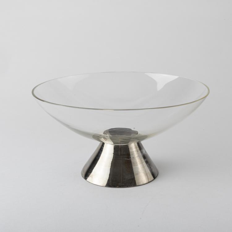 Bild 1 zu Objekt, Stemmed bowl 'Crystal and silver', c. 1932, Tomaso Buzzi (after), Venini & C., Murano (zugeschrieben); Pauly & C., Murano, 163F 1156