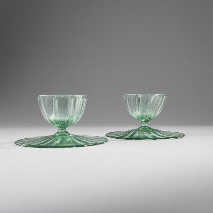 Bild 2 zu Objekt, 2 candlesticks, c. 1925, Vittorio Zecchin, Cappellin, M.V.M., Murano, 163F 1141