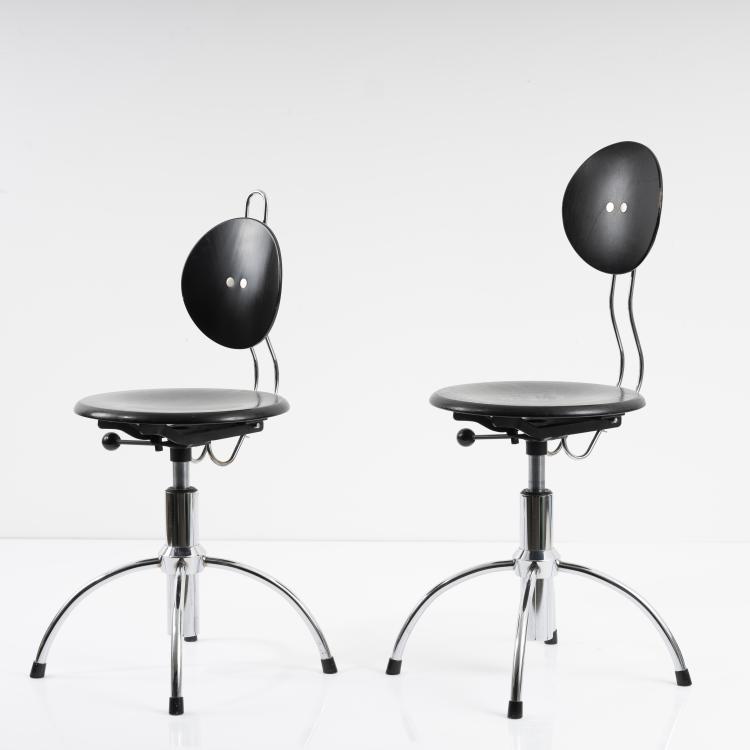 Hauptbild zu Objekt, 2 'SE-41'office chairs, c. 1950, Egon Eiermann, Wilde & Spieth, Esslingen, 163F 1117