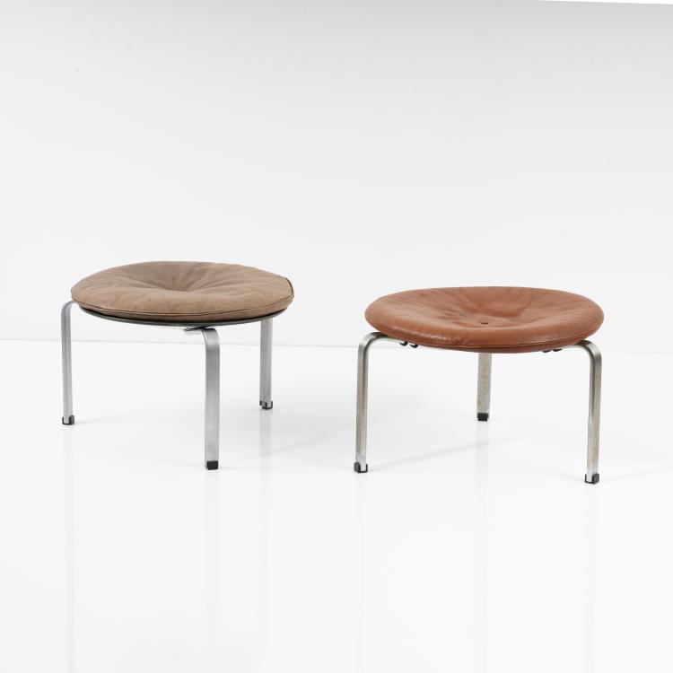 Hauptbild zu Objekt, 2 'PK-33' stools, 1958, Poul Kjaerholm, Kold Christensen, Kopenhagen, 163F 1129