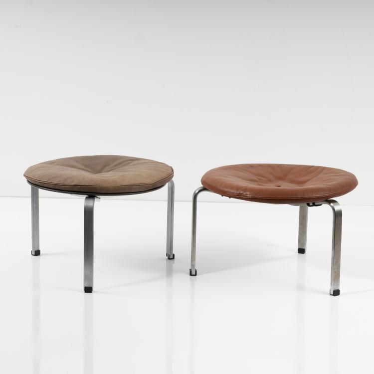 Bild 1 zu Objekt, 2 'PK-33' stools, 1958, Poul Kjaerholm, Kold Christensen, Kopenhagen, 163F 1129