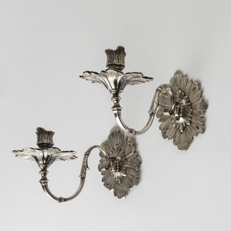 Hauptbild zu Objekt, Zwei Wandkerzenleuchter, 1769-71, Georg Ignatius Baur, Baur, Georg Ignatius, Augsburg, 163F 1228
