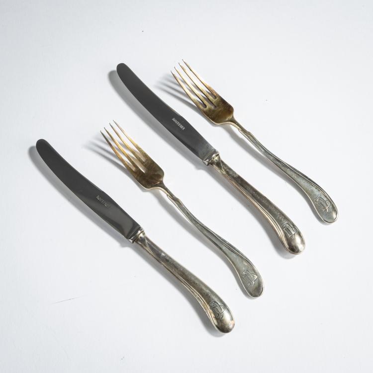 Hauptbild zu Objekt, Fruit cutlery from the 'Tulips' cutlery, 1898/99, Heinrich Vogeler, M. H. Wilkens & S&ouml;hne, Bremen, 162C 423