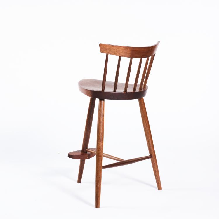 Bild 2 zu Objekt, 'Mira' barstool with footrest, 1963, Mira Nakashima, Nakashima Studios, New Hope, Pennsylvania, 163C 537