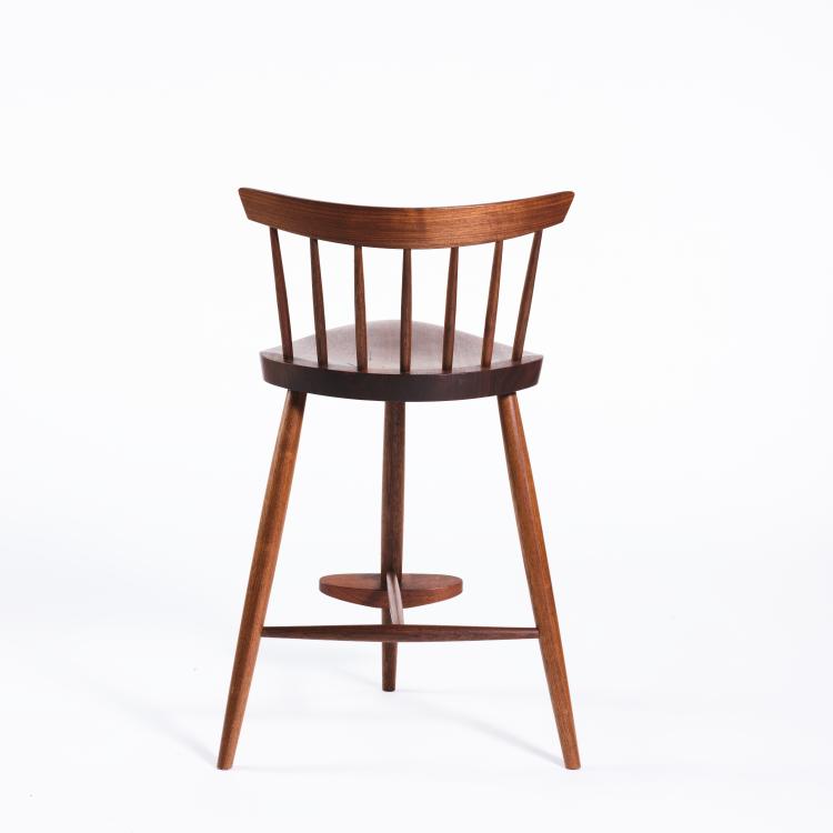 Bild 3 zu Objekt, 'Mira' barstool with footrest, 1963, Mira Nakashima, Nakashima Studios, New Hope, Pennsylvania, 163C 537