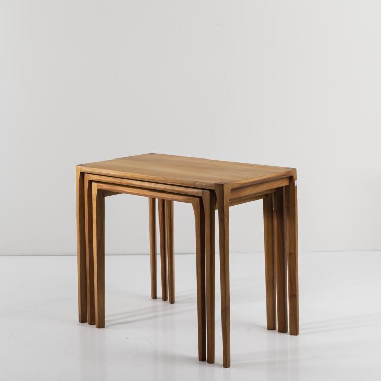 Bild 1 zu Objekt, 3 nesting tables, c. 1955, Rex Raab, Renz, Wilhelm, B&ouml;blingen, 164B 389