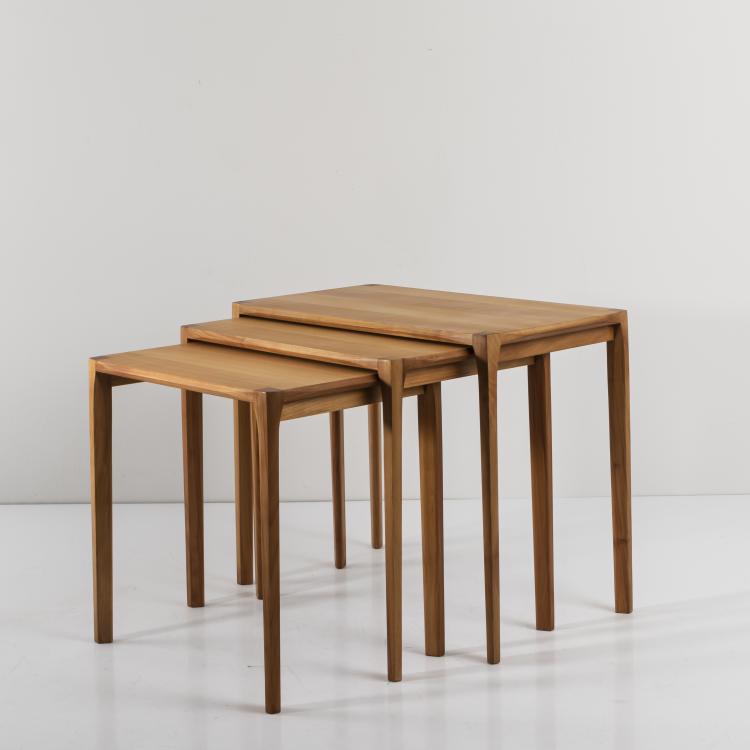 Bild 2 zu Objekt, 3 nesting tables, c. 1955, Rex Raab, Renz, Wilhelm, B&ouml;blingen, 164B 389