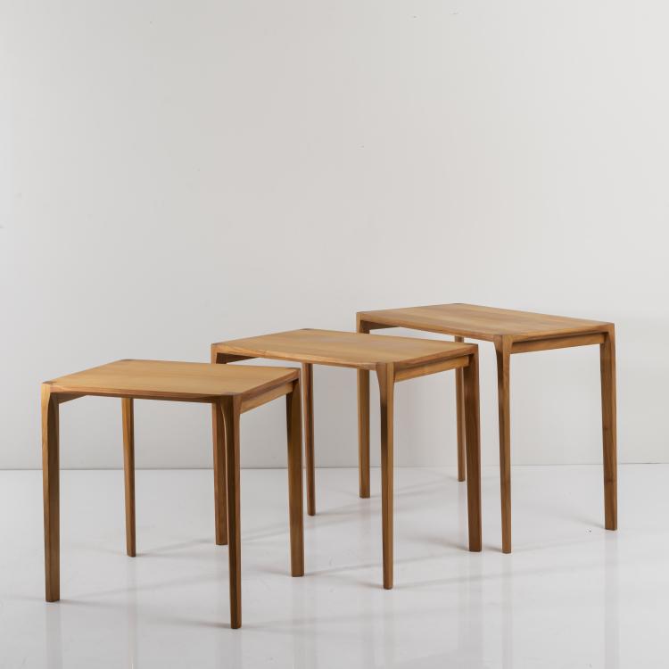 Bild 3 zu Objekt, 3 nesting tables, c. 1955, Rex Raab, Renz, Wilhelm, B&ouml;blingen, 164B 389