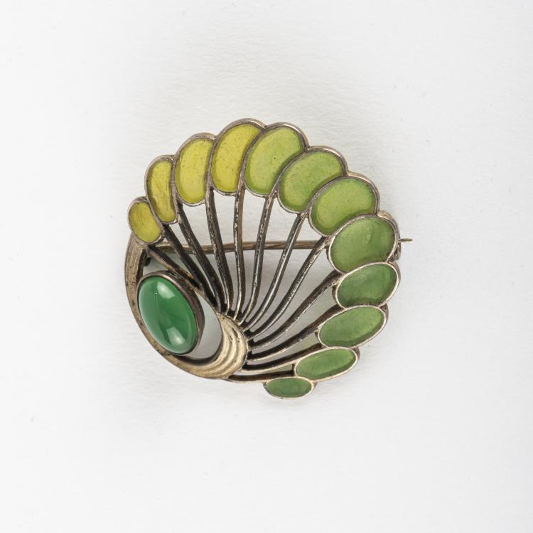 Hauptbild zu Objekt, Brooch 'Plique-&agrave;-jour', c. 1902, Levinger, Heinrich, Pforzheim, 162C 415