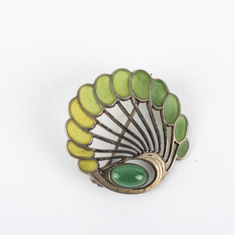 Bild 1 zu Objekt, Brooch 'Plique-&agrave;-jour', c. 1902, Levinger, Heinrich, Pforzheim, 162C 415