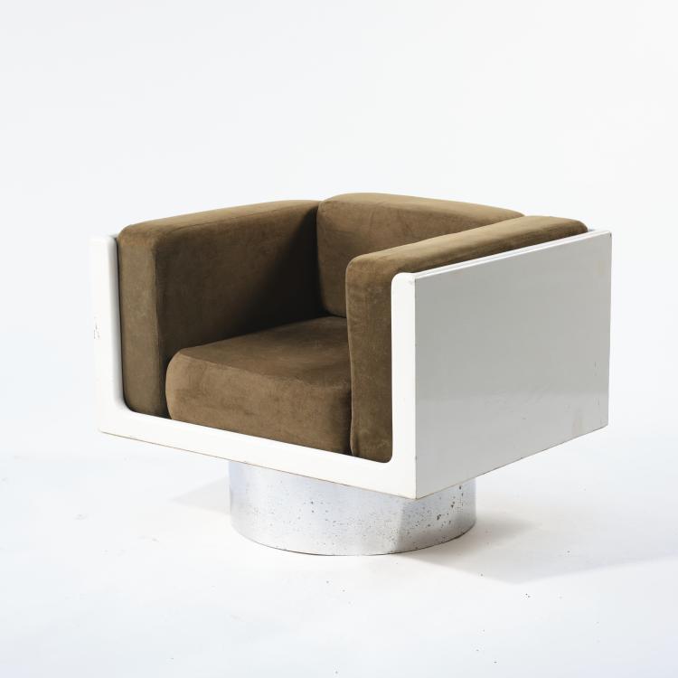 Hauptbild zu Objekt, Easy chair, 1955, Pierre Guariche (attributed),Joseph-Andr&eacute; Motte (attributed),Michel Mortier (attributed), Steiner Meubles, Paris (zugeschrieben), 163C 409