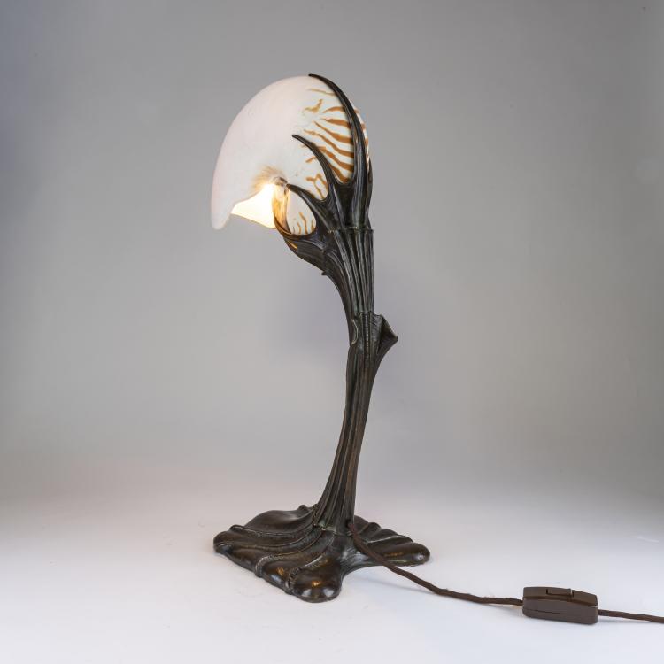 Bild 3 zu Objekt, Nautilus-Tischleuchte, um 1900, Gustav Gurschner, Krupp, Arthur, Kunst-Erzgiesserei, Wien, 162C 295