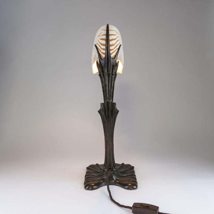 Bild 4 zu Objekt, Nautilus-Tischleuchte, um 1900, Gustav Gurschner, Krupp, Arthur, Kunst-Erzgiesserei, Wien, 162C 295